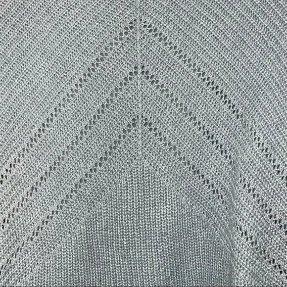 Lucky Brand Mint Green Metallic Knit Lined Pullover Sweater Small Women’s - Picture 3 of 13